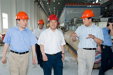 2007年5月25日，時任全國政協(xié)常委、經(jīng)濟委員會副主任、中國包裝聯(lián)合會會長石萬鵬一行來公司視察